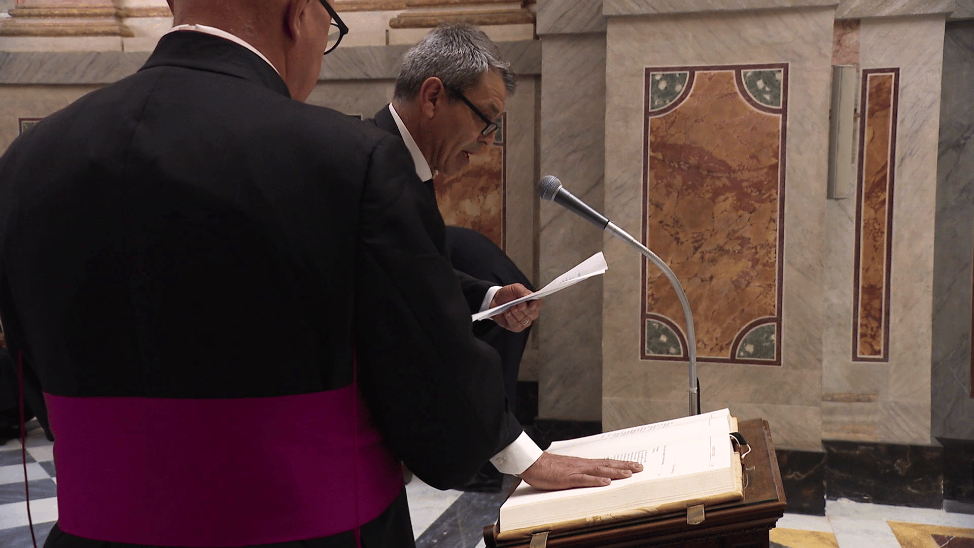 Juramento para o conclave | Foto: Reprodução Vatican Media Juramento para o conclave | Foto: Reprodução Vatican Media