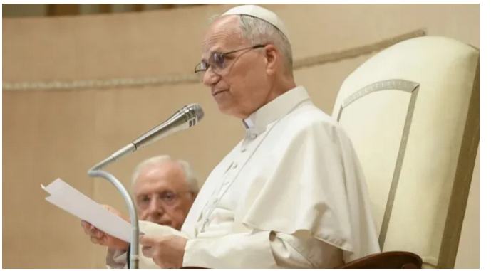 O papa Leão XIV durante o Jubileu dos Governantes, no último sábado (21). | Vatican Media O papa Leão XIV durante o Jubileu dos Governantes, no último sábado (21). | Vatican Media