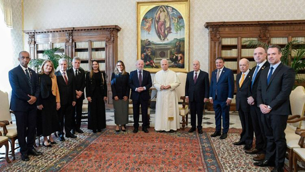 Papa Leão XIV durante a visita privada do presidente do Brasil | Vatican Media Papa Leão XIV durante a visita privada do presidente do Brasil | Vatican Media