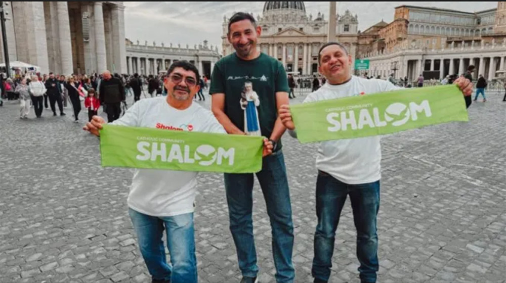 José Marques, Carlos Ribeiro e Alexandre Santos. | Crédito: Comunidade Católica Shalom. José Marques, Carlos Ribeiro e Alexandre Santos. | Crédito: Comunidade Católica Shalom.