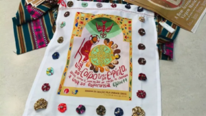 Cartaz da Semana de Oração pela Unidade dos Cristãos (SOUC) feito em artesanato. | Crédito: Conselho Nacional de Igrejas Cristãs do Brasil (CONIC)