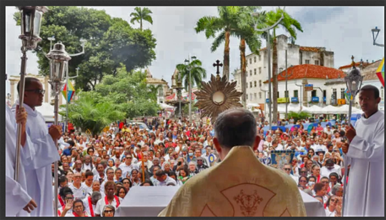 Corpus Christi em Salvador (BA). | Crédito: Sara Gomes / arquidiocese de Salvador (BA).